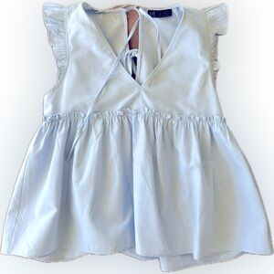 Blue flowy sleeveless top